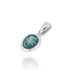 Classic Oval Silver Roman Glass Pendant